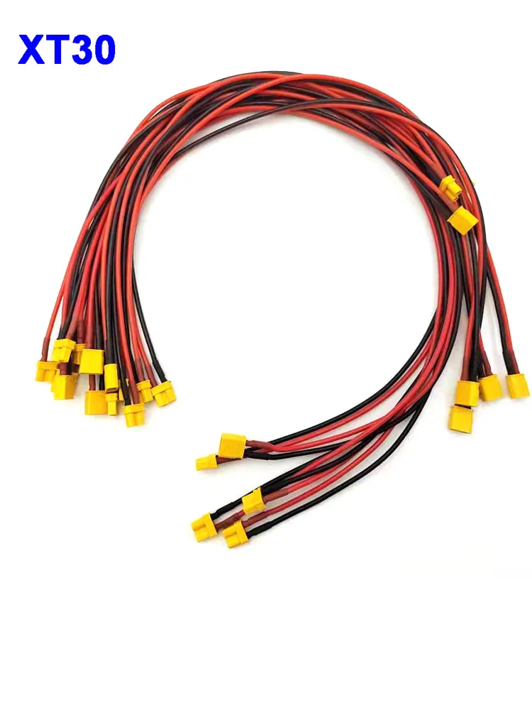 Connecteur mâle femelle XT30 10-50CM-1M avec câble 18awg pour voiture RC, extension de connecteur de charge de batterie Lipo, fil en Silicone