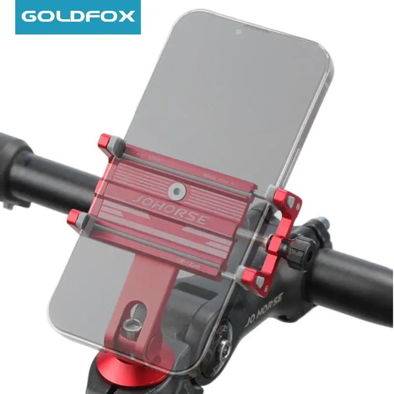 

Universal Mobile Phone Holder Adjustable Aluminum Alloy Cell Phone Holder Clip Stand Bracket Mount Base For Scooter Bicycle Bike