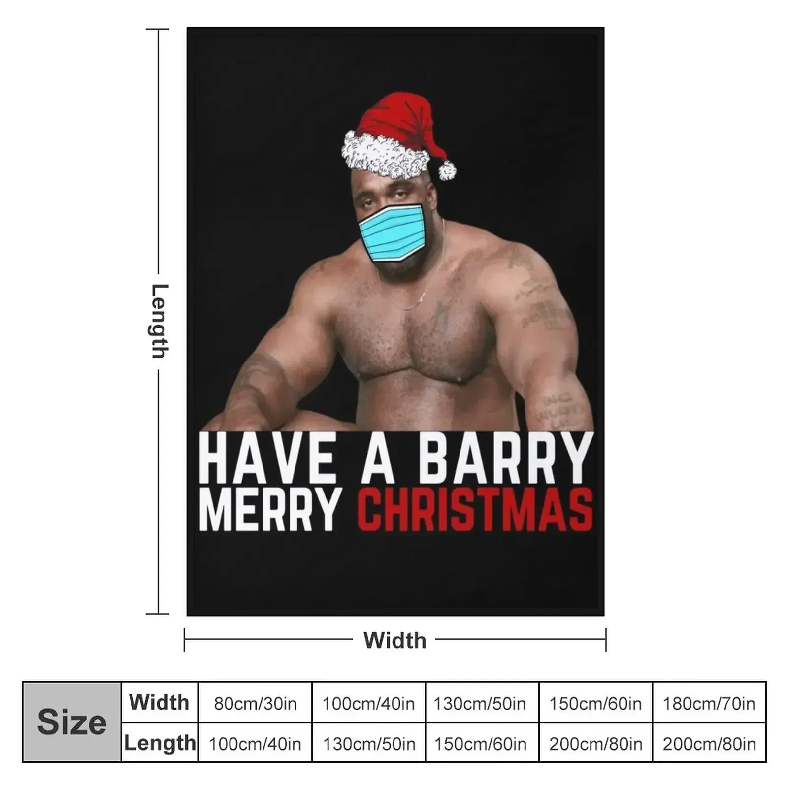 Have A Barry Merry Christmas Throw Blanket Soft Plush Plaid Thermal Decorative Throw cosplay anime Blankets