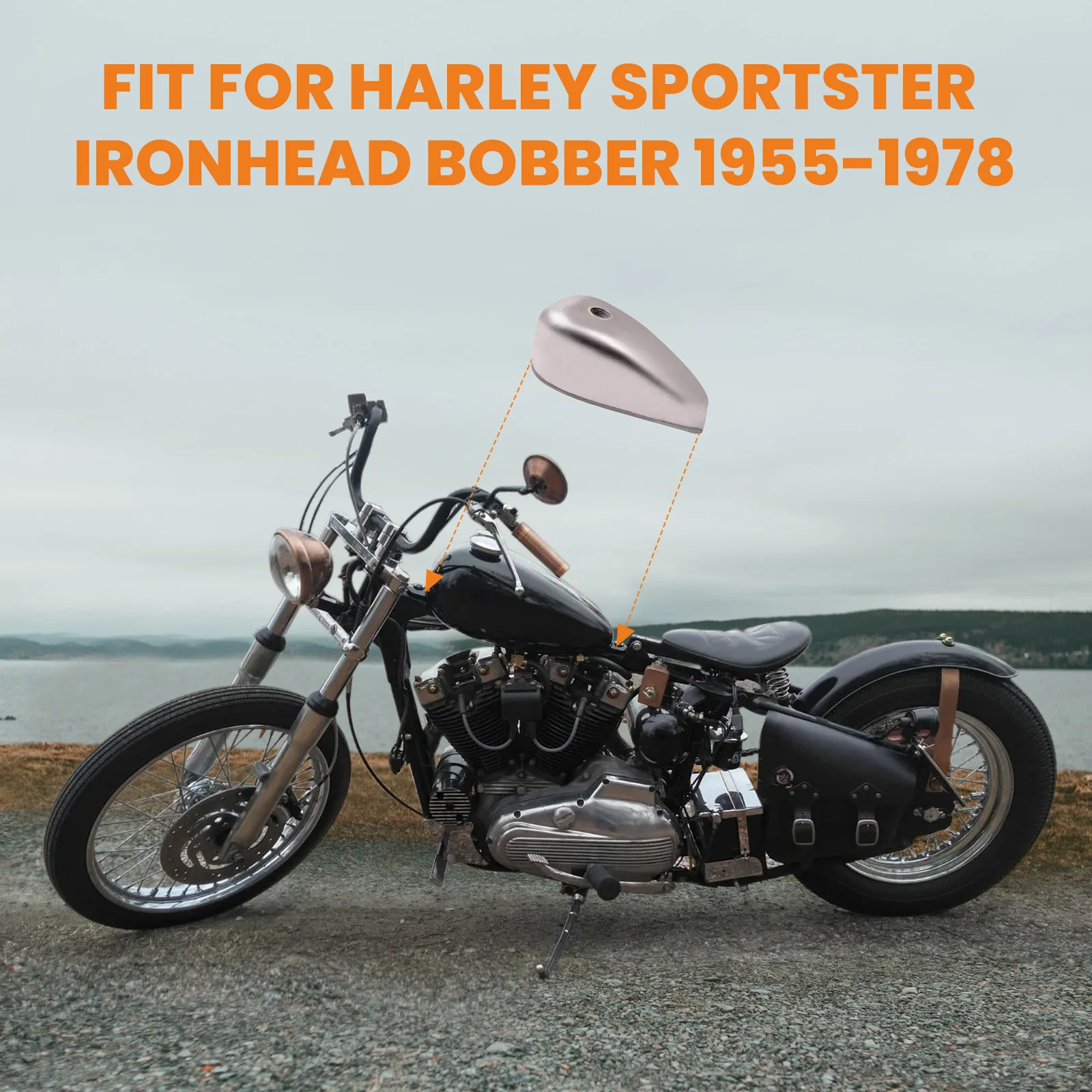 Замена бензобака емкостью 2,4 галлона для мотоциклов Harley-Davidson 1982-1994 гг.