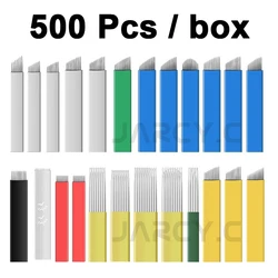 500pcs Lamina Tebori Tattoo Needle Various Sizes 12 14 16 18 Flex U Microblading Nano Needles Permanent Makeup Eyebrow Blades