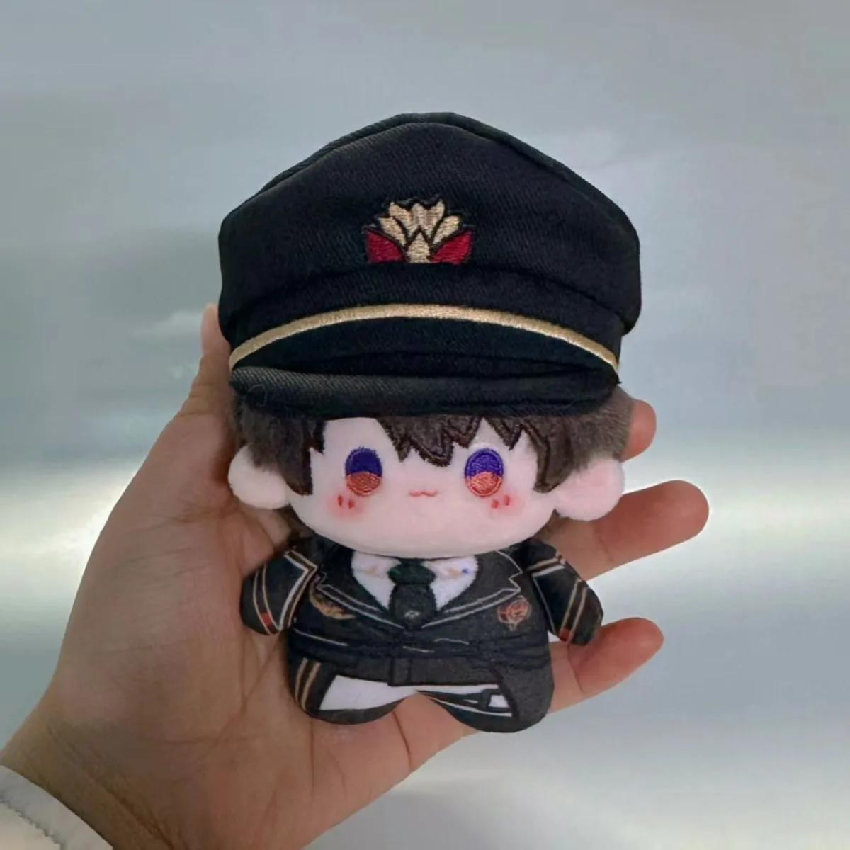 Anime Love and Deepspace Xia Yizhou 10cm Cotton Plush Doll with Removable Hat Keychain Pendant Gift