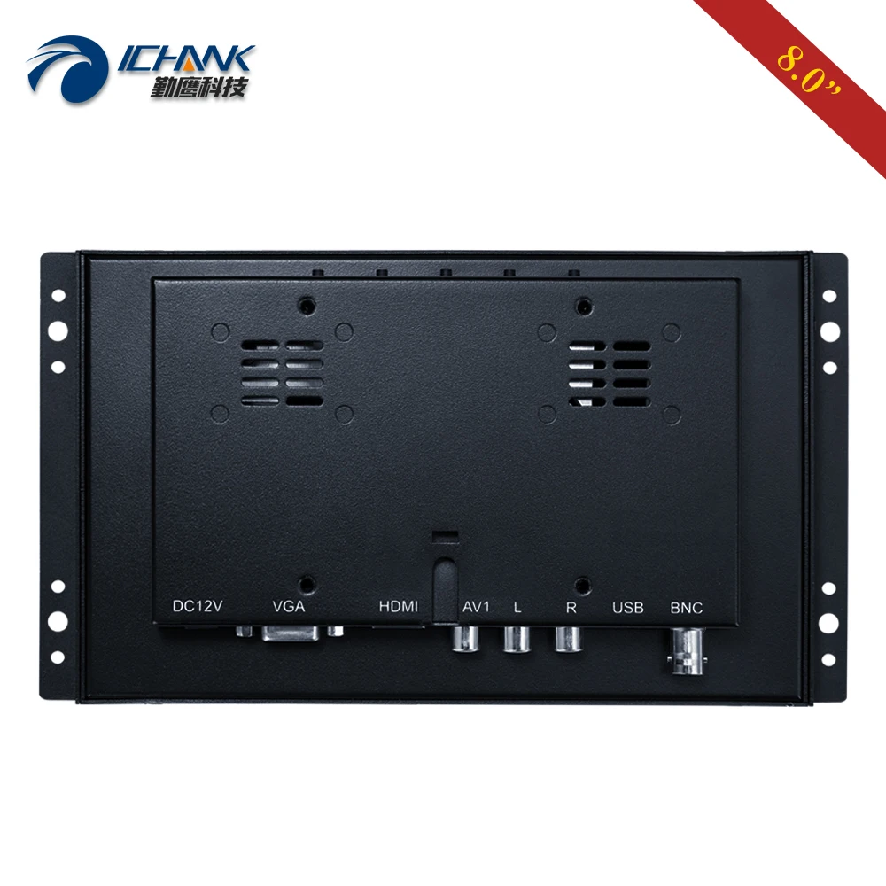 Imagem -03 - Monitor de pc Touch Screen com Metal Shell Open Frame Incorporado Montado na Parede Hdmi Usb Vga Zk080tc263d 1280x720 Polegadas