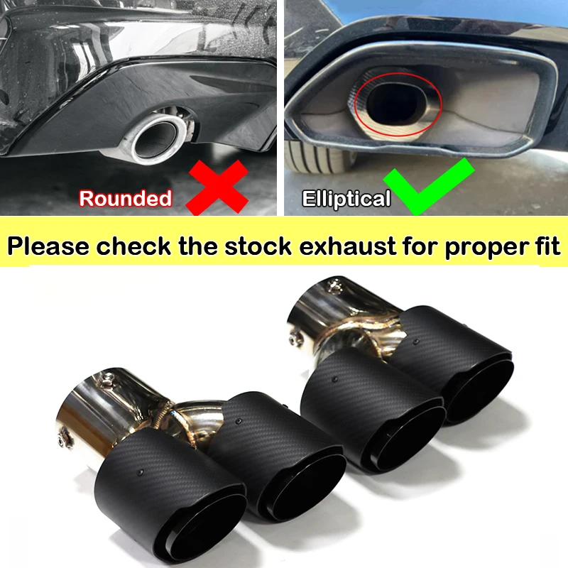 Auto Quad Uitlaat Tip Voor BMW G20 G21 M340i G42 M240i G23 M440i Dual M Prestaties Uitlaat Tip Uitlaatsysteem Nozzle Uitlaat
