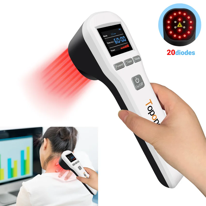 

650nm+808nm 20 Diodes Cold Laser Physical Therapy for Neck Shoulder Arthritis Pain Near Infrared Light Therapy for Pain Relief