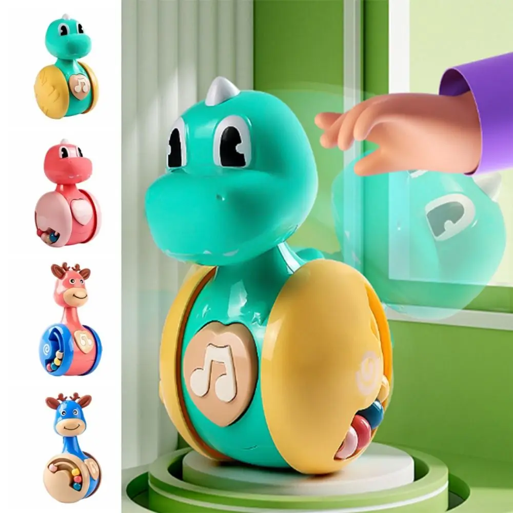 

Creative Fawn Sliding Tumbler Toy Cartoon Musical Children's Tumbler Rattle Press Squeaky Early Education Tumbler Rocking Toy