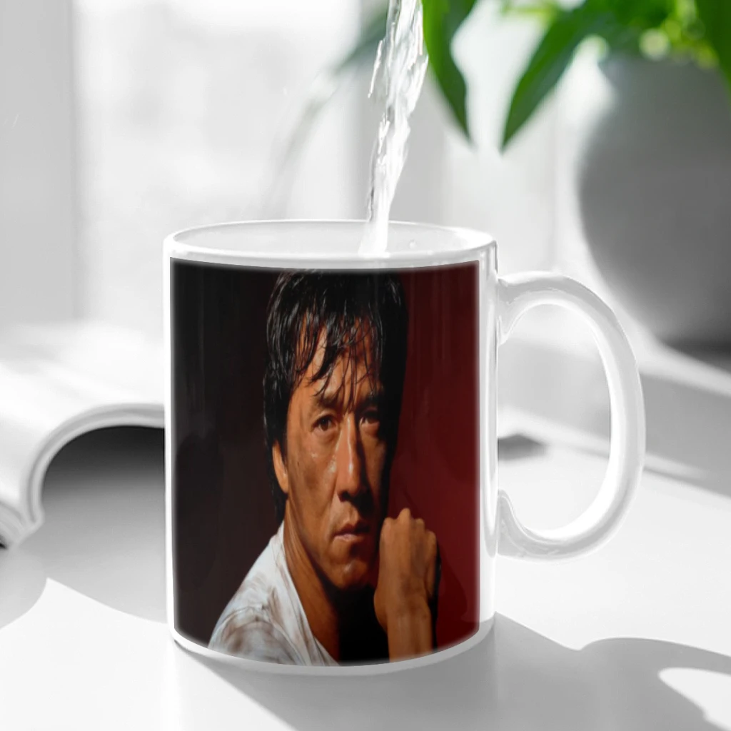 

Chinese Martial Arts Master Jackie Chan Coffee Mug 11oz Fun Ceramic Coffee Tea Cocoa Cup Handle Tea Drink Cup