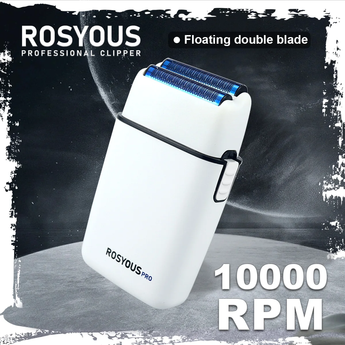 ROSYOUS RS620 Double feuille bleu couteau hypoallergénique Net 10000 tr/min USB sans fil professionnel barbier rasoir Machine de coupe de cheveux