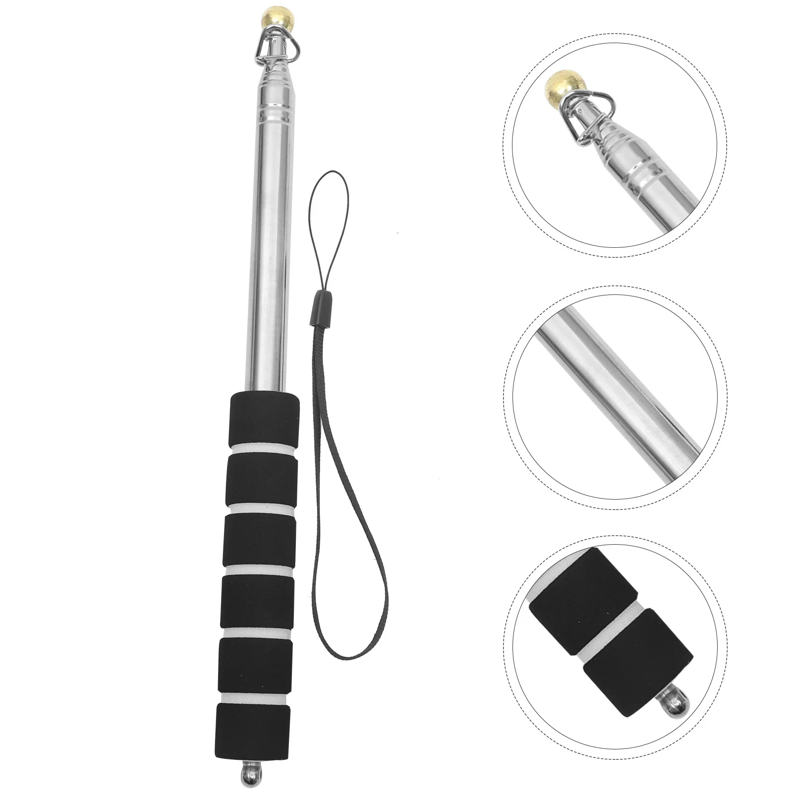 عصا تعليمية قابلة للتمديد من الفولاذ المقاوم للصدأ، عصا تعليمية متعددة الوظائف للتدريب على الفصل الدراسي #2