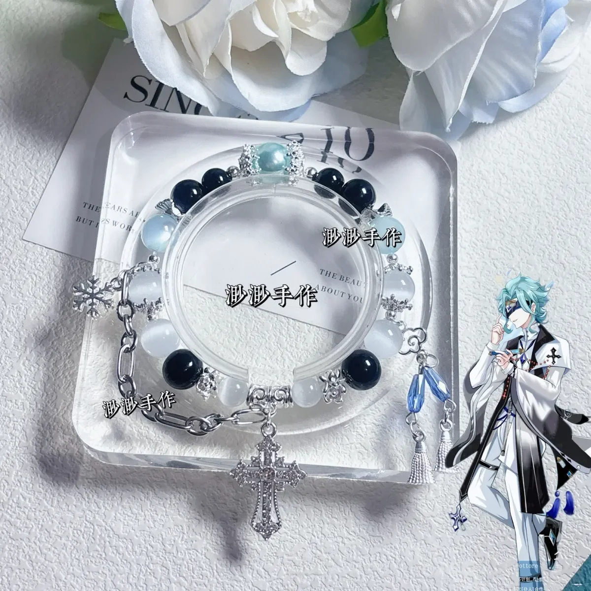 Game Genshin Impact Il Dottore Cosplay Anime Cartoon Bracelet Hand Chain prop clothing Accessory ornament Xmas Gift - view 4
