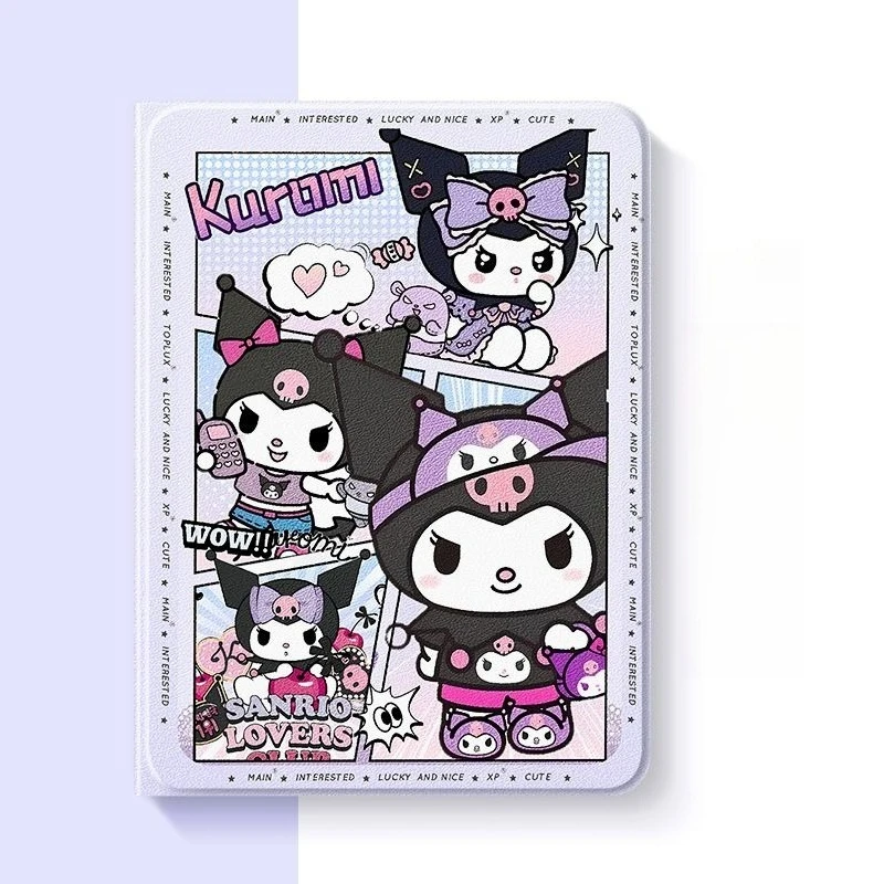 

Чехол Kawaii Kuromi для iPad 11-го поколения A16 11 дюймов, Pro 21, 9-го поколения 10.2 дюйма, Air4, 10-го поколения 10.9 дюймов, Air6, Mini 6, 7, 8.3 дюйма, защитный чехол