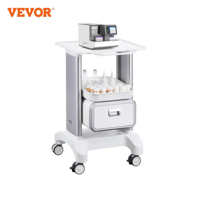 

VEVOR 2/3/4/5 Tiers Lab Carts Lab Utility Cart Mobile Medical with ABS Material Lab Rolling Cart for Lab Clinic Hospital Salon