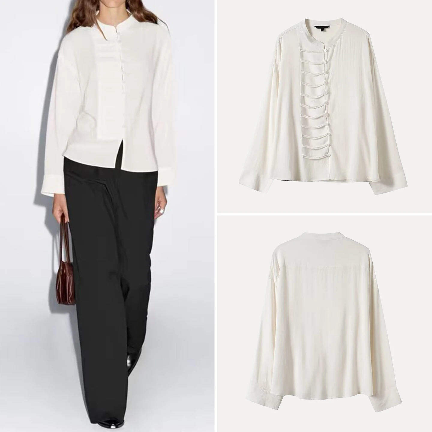 

Ele Faionable Women's round Ne Long Sve irt Autumn 2025 Z Loose Fit Breathable Skin-friendly Chinese Made