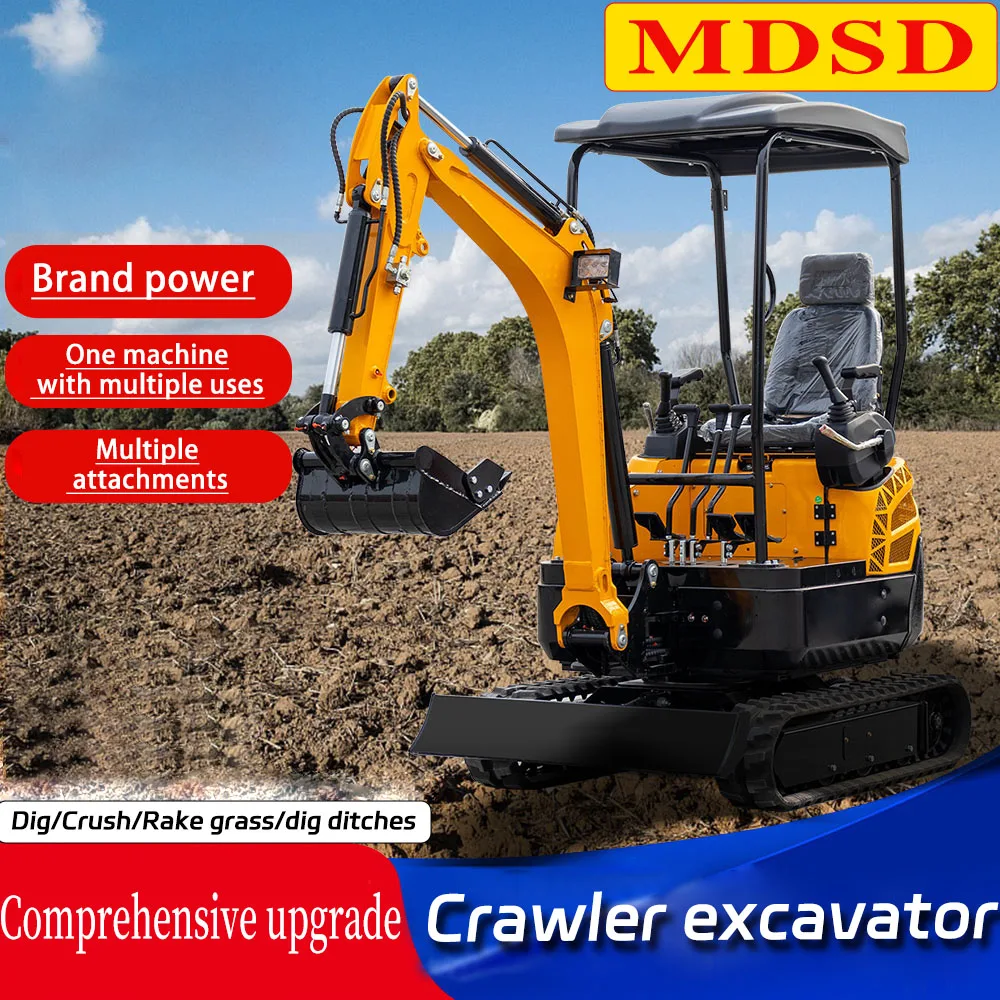 Factory Direct Sales 1.2 Ton Mini Crawler Excavator EPA EURO5 Engine Hydraulic Excavator Agricultural Excavator Customized Sale