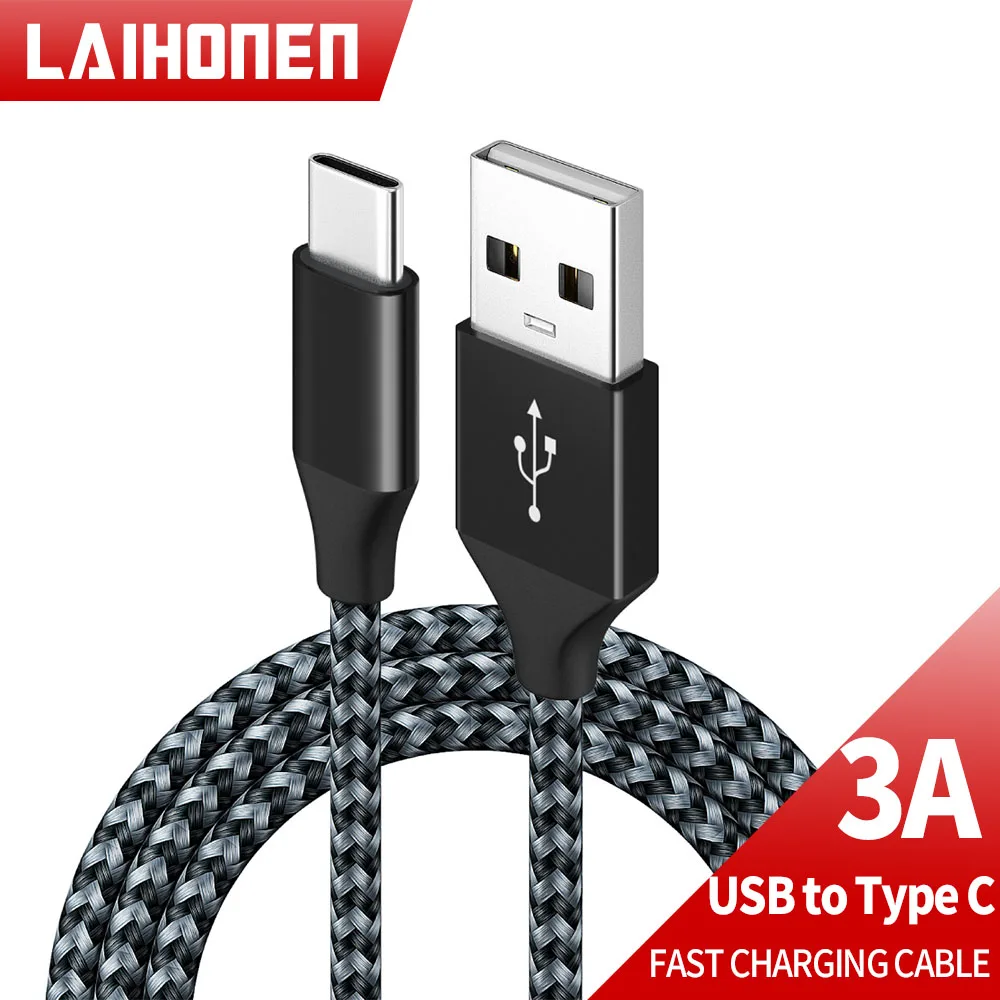 3Pack USB C Cable [ 3Ft+6Ft+10Ft ] Type C Cable 3A Fast Charging Cable Phone Charger For Samsung Xiaomi Huawei USB Type C Cord