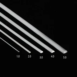 100pcs 1-5mm Scale ABS Smooth Plastic Model Half Round Rod For Architectural Model Layout Making Materials