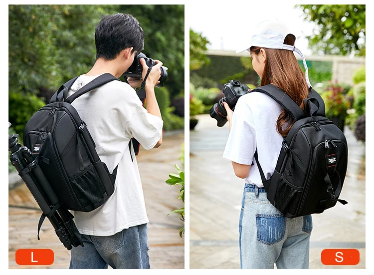 Großer Wasserdichter Fotografie-Kamerarucksack mit Regenschutz für Canon, Nikon, Sony, Pentax - Geeignet für Video-Stativ und DSLR – Detail 18