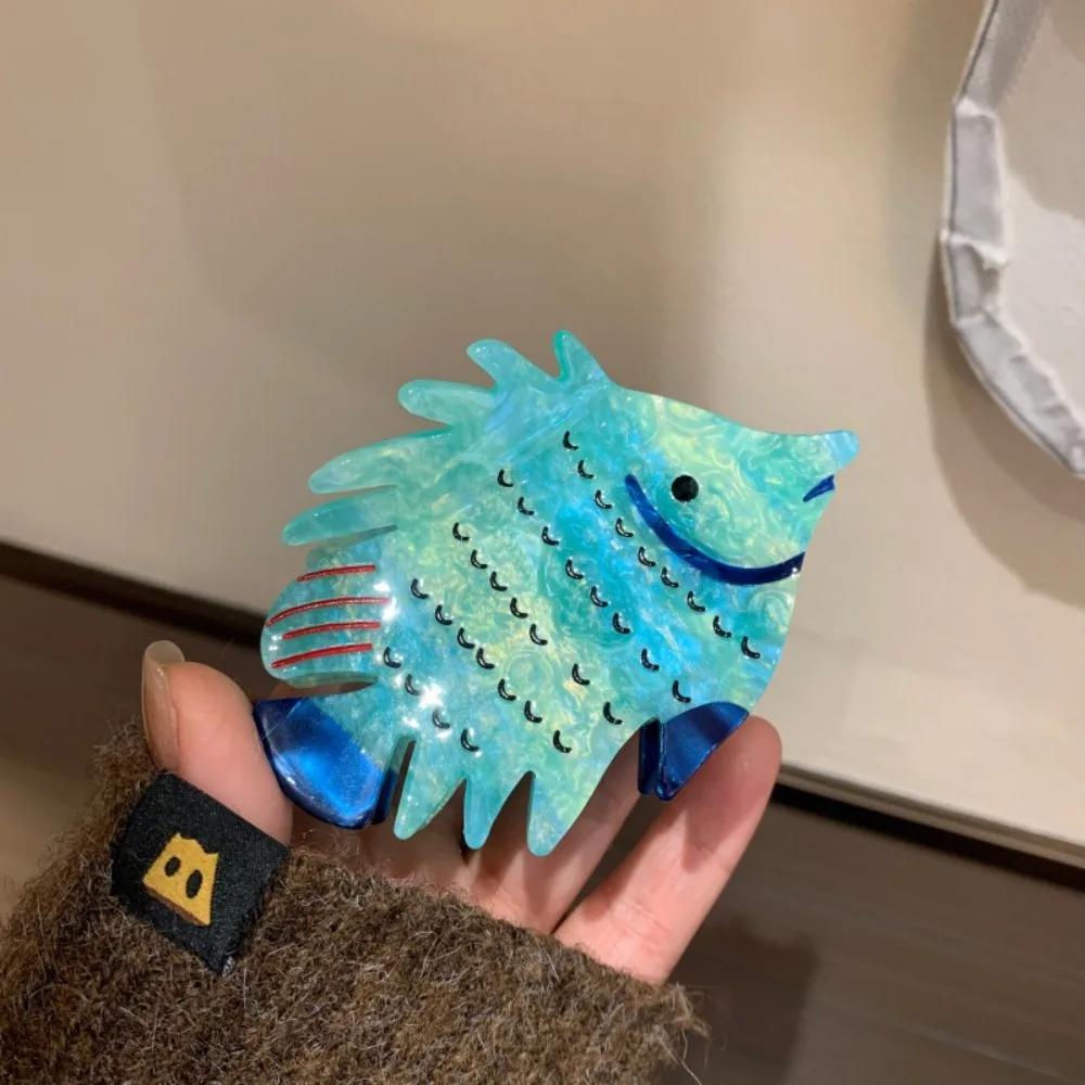 

Goldfish Acetate Ocean Animal Hair Claw Large Geometry Fish Grab Clip Korean Style Headwear Colorful Acetic Acid Hairpin Travel