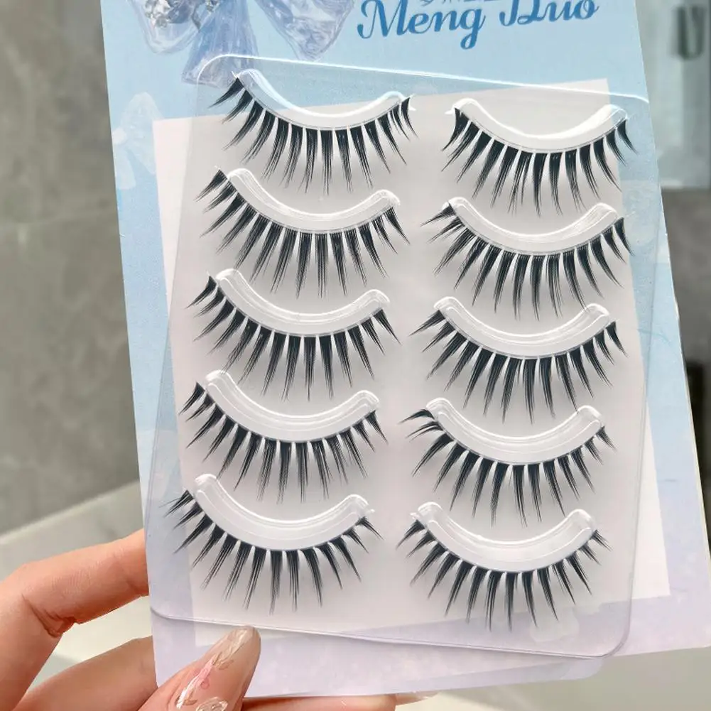women False Lashes Extension 5Pairs 3D Mink Eyelash Half Lashes Natural Cat Eye Eyelashes Makeup faux Cils Fake Lash