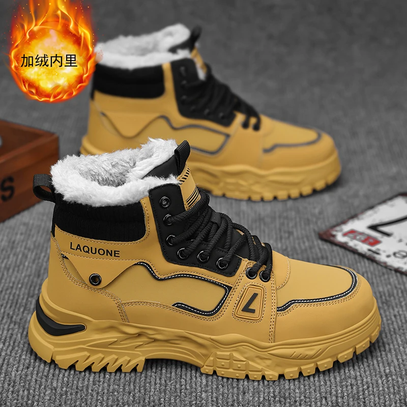 

Men boots New Winter Slippers Warm Men Shoes Waterproof Non-Slip Plush Sneakers Male tenis shoes Boots Men Sneakers Winter