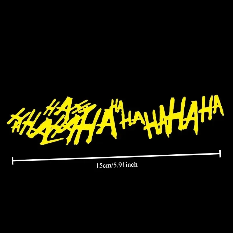 1Pc Graffiti HAHAHA Text Vinyl Sticker, Waterproof Decal For Car Window Body Decor, Holiday Gift