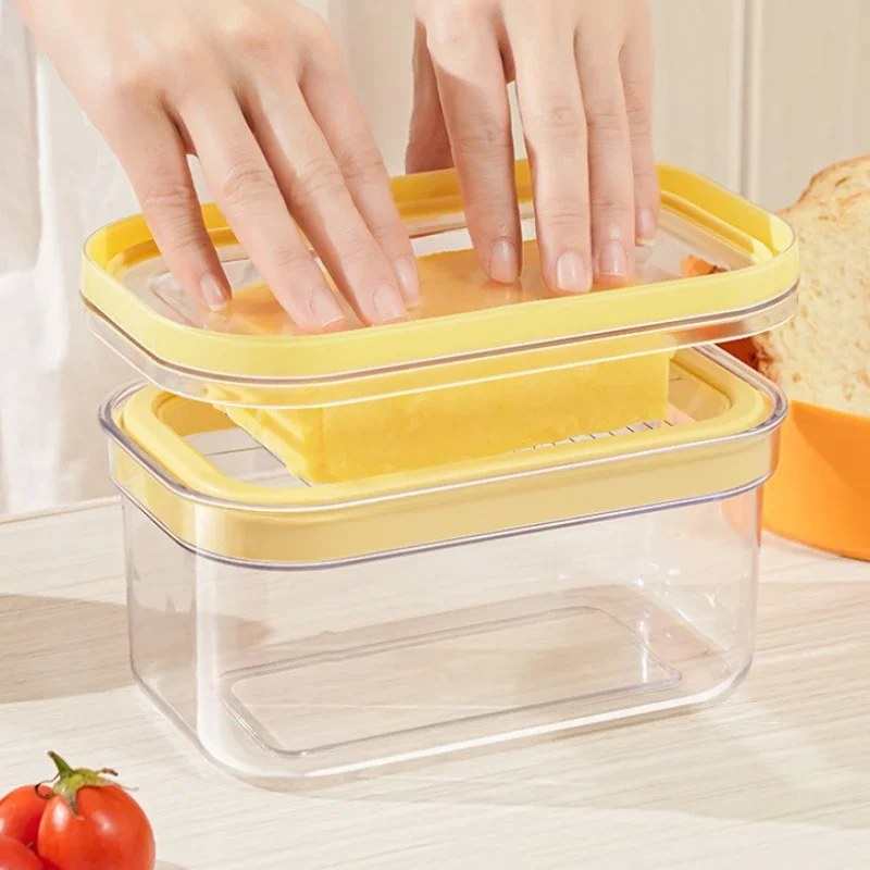 

Sealed Butter Cutting Box Food Grade Fresh Cheese Cheese Storage Refrigerated Organiser Butter Boxes Container Kitchen Tools