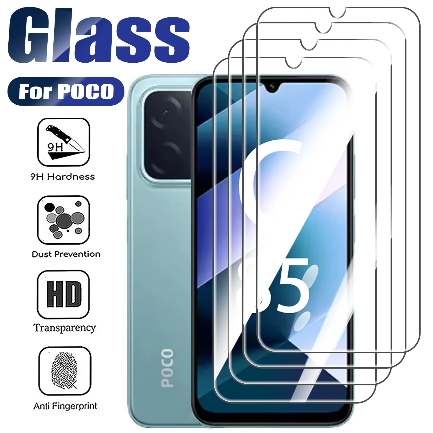 1-4Pcs Tempered Gla… - image