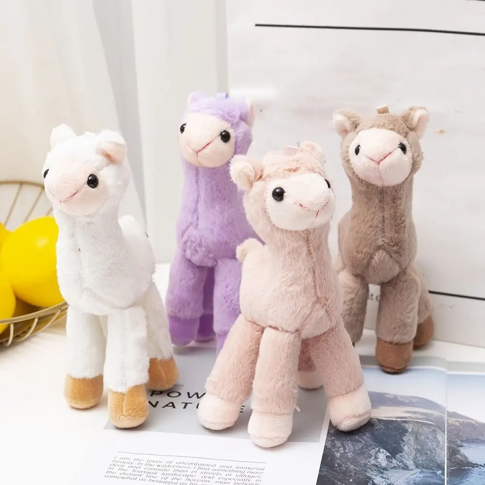 Birthday Gift Cartoon Alpaca Keychain Plush Mini Backpack Bag Key Chain Car Key Pendant