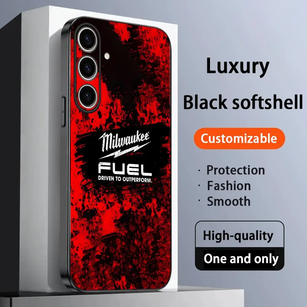 Cool tool milwaukees red design ins Phone Case For Samsung Galaxy S26 S25 S24 S23 S22 S21 Plus Ultra Note20 Soft Black