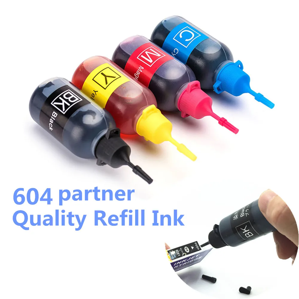 604xl 604 Refillable Cartridge With arc chip for epson XP-2200 XP-2205 XP-3200 XP-3205 XP-4200 XP-4205 WF-2910 WF-2930 WF-2950