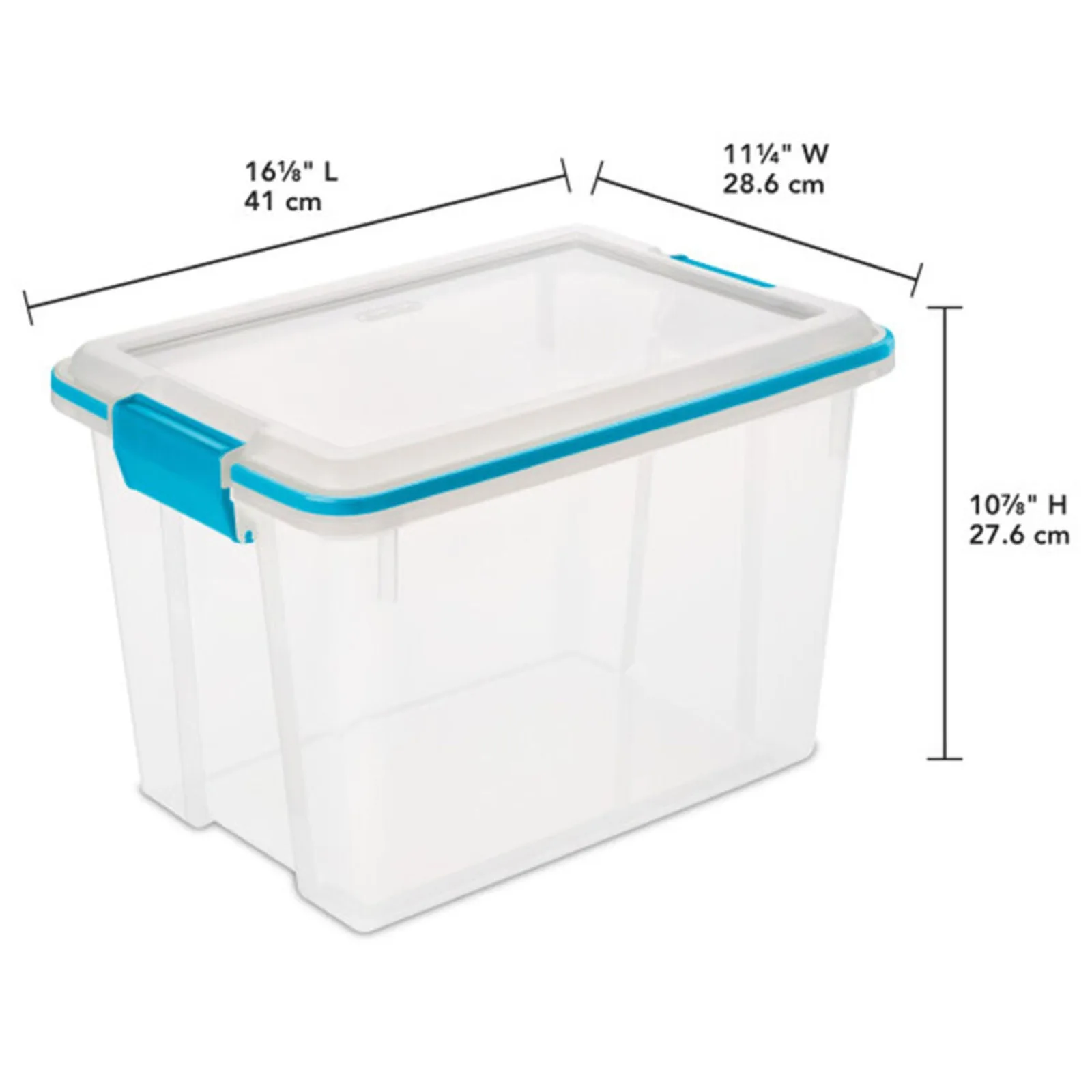 20 Quart Gasket Box, Stackable Storage Bin with Latching Lid, 6 Pack United States