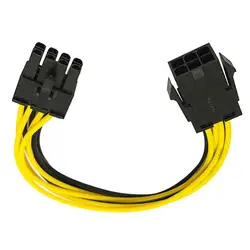 Powered Adapter PCIe 6pin To 8pin Adapter, PCI-e 6-pin Male To 8-pin Female Converter For PCI Express 8pin GPU Video Card