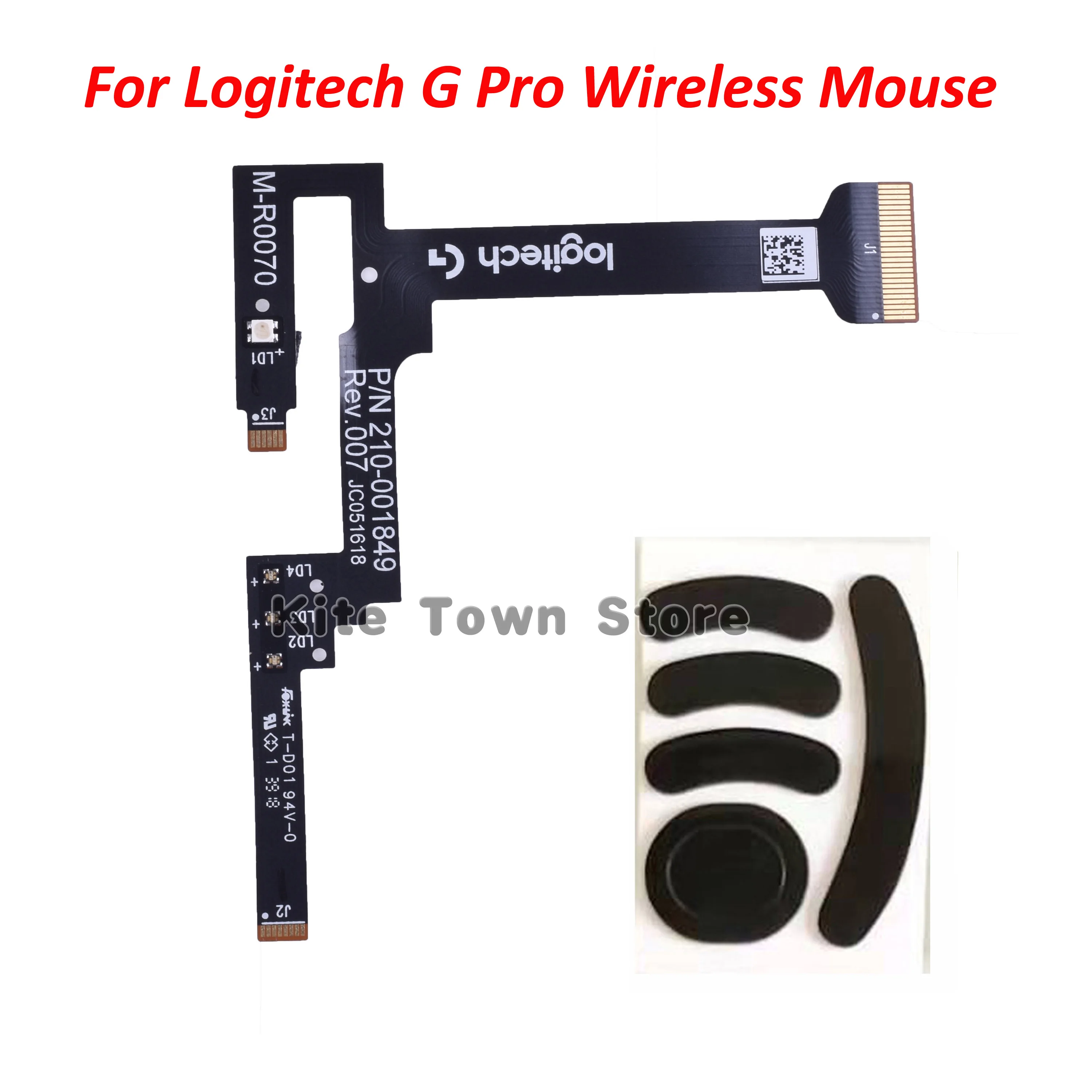 Mouse Main Cable for Logitech G900/G903 PRO/G903 HERO/G PRO/G Pro X Superlight Wireless Mouse Repair Replacement Parts + Feet