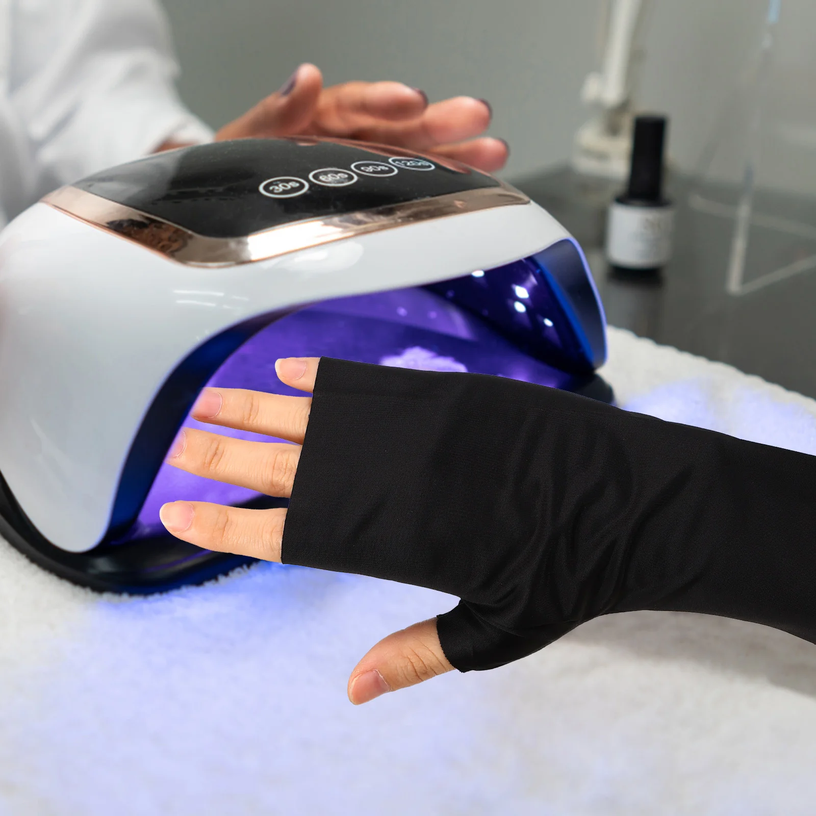 

4 шт. маникюрные перчатки без пальцев с защитой от ультрафиолета для гелевых ногтей, высокоэластичные аксессуары для ногтей для женщин и девочек, езда на велосипеде, вождение