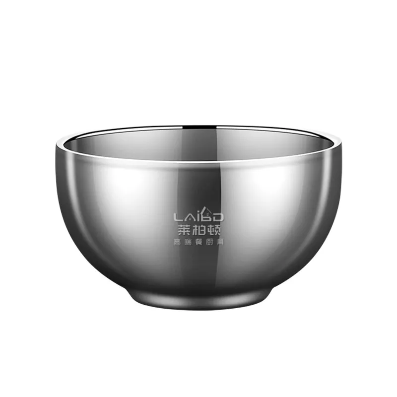 

LTT stainless steel bowl household rice bowl set noodle bowl anti-drop and anti-scalding