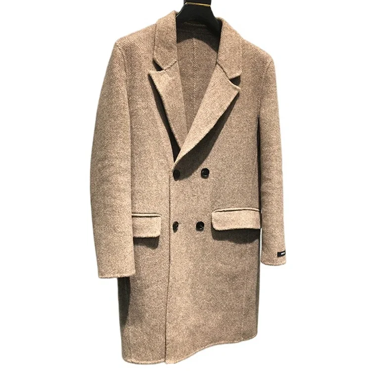 Fashion Men Coats Winter And Autumn 100% Wool Coat Double Breasted Men's Designer Coats