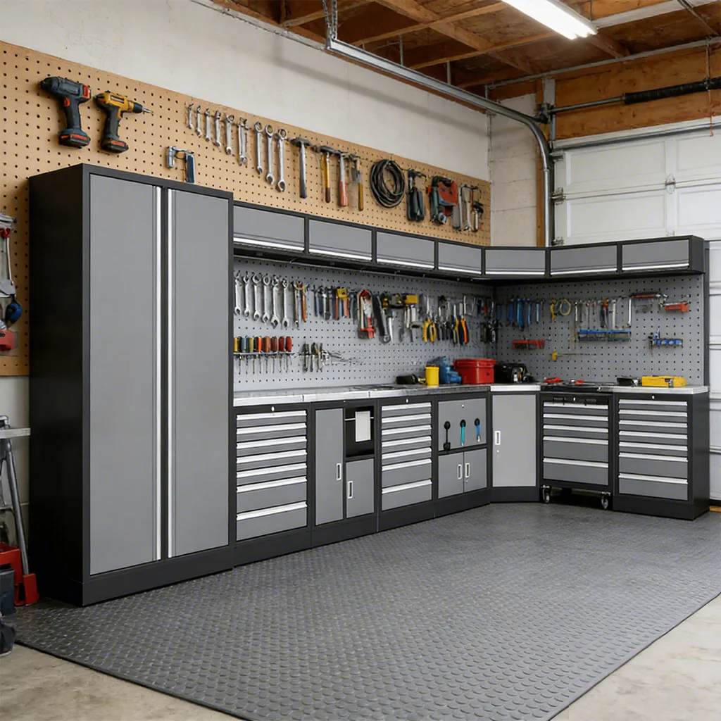 

Customized Workstation Tool Cabinet Modular Bench Professional Cabinet Heavy Duty Drawer Cabinet Workshop Metal Drawer CabinetAT