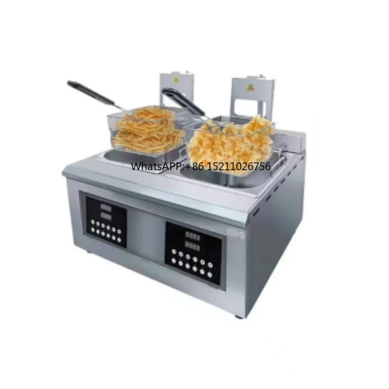 14L + 14L Fryer equipment  double cylinder lift computer electric fryer commercial house hold Fryer