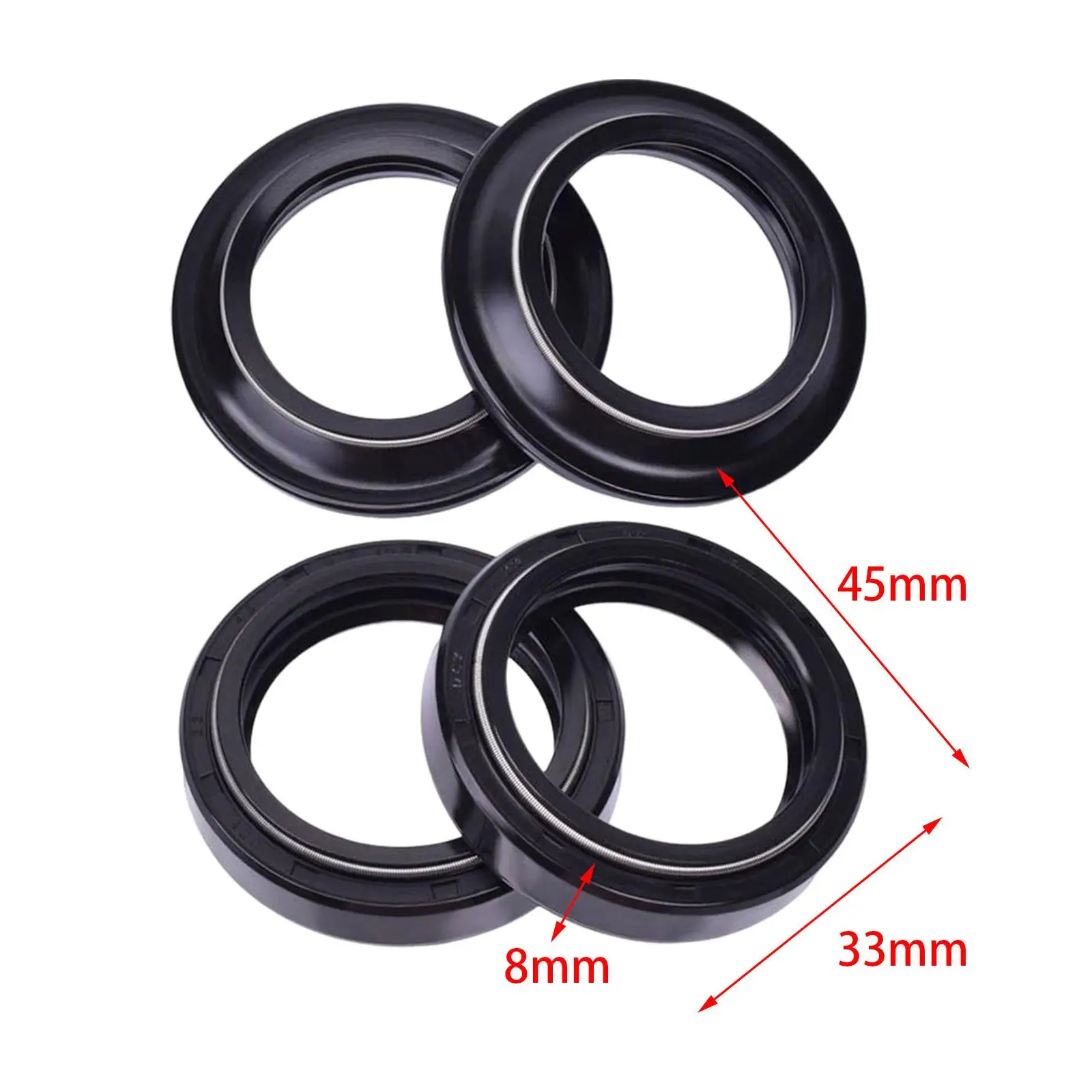 Wear Resistant Rubber Oil Seal Dust Proof Seal Set Motorcycle Parts for Front Fork Damper Shock Absorber