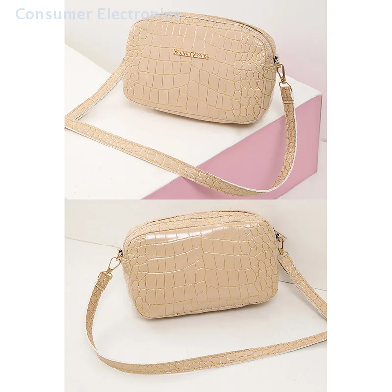 Alligator Single Shoulder Oblique Straddle Bag Female Mobile Phone Bag Large Capacity Simple Fashion Camera Bag