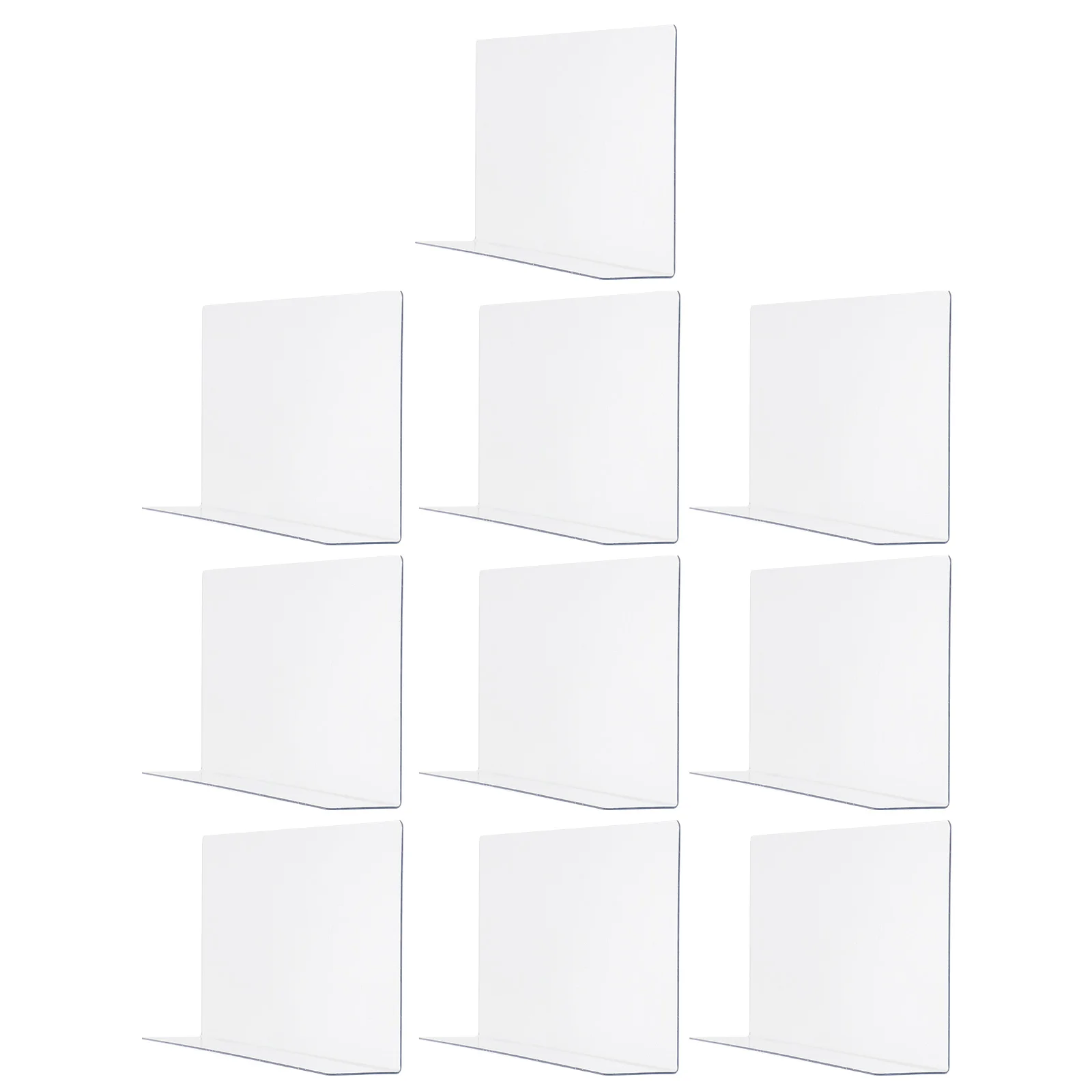 

10 Pcs 20x3x6cm PET Shelf Dividers Storage ganizers Supermarket Clothing Store Goods Separator Plastic L Shaped Rack Boards