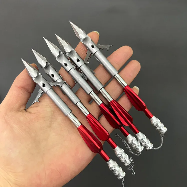 5/10pcs Stainless Steel Fishing Darts Arrowhead Six Edges Deep Water Heavy Fishing Arrows Outdoor Hunting Shooting Bullet Darts