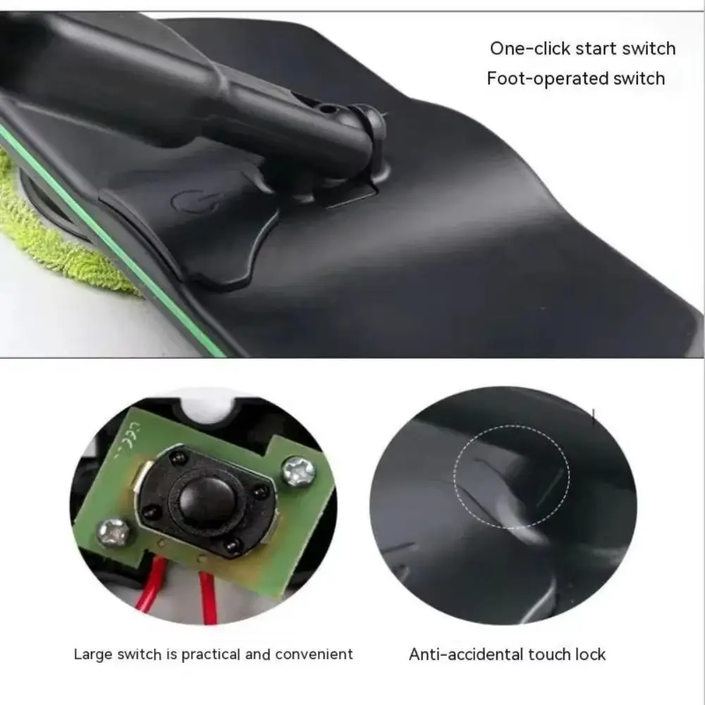 3 in 1 Cordless Electric Spinning Mop High-Speed Rotating Lightweight Machine Rechargeable Floor Cleaner for US/EU/UK