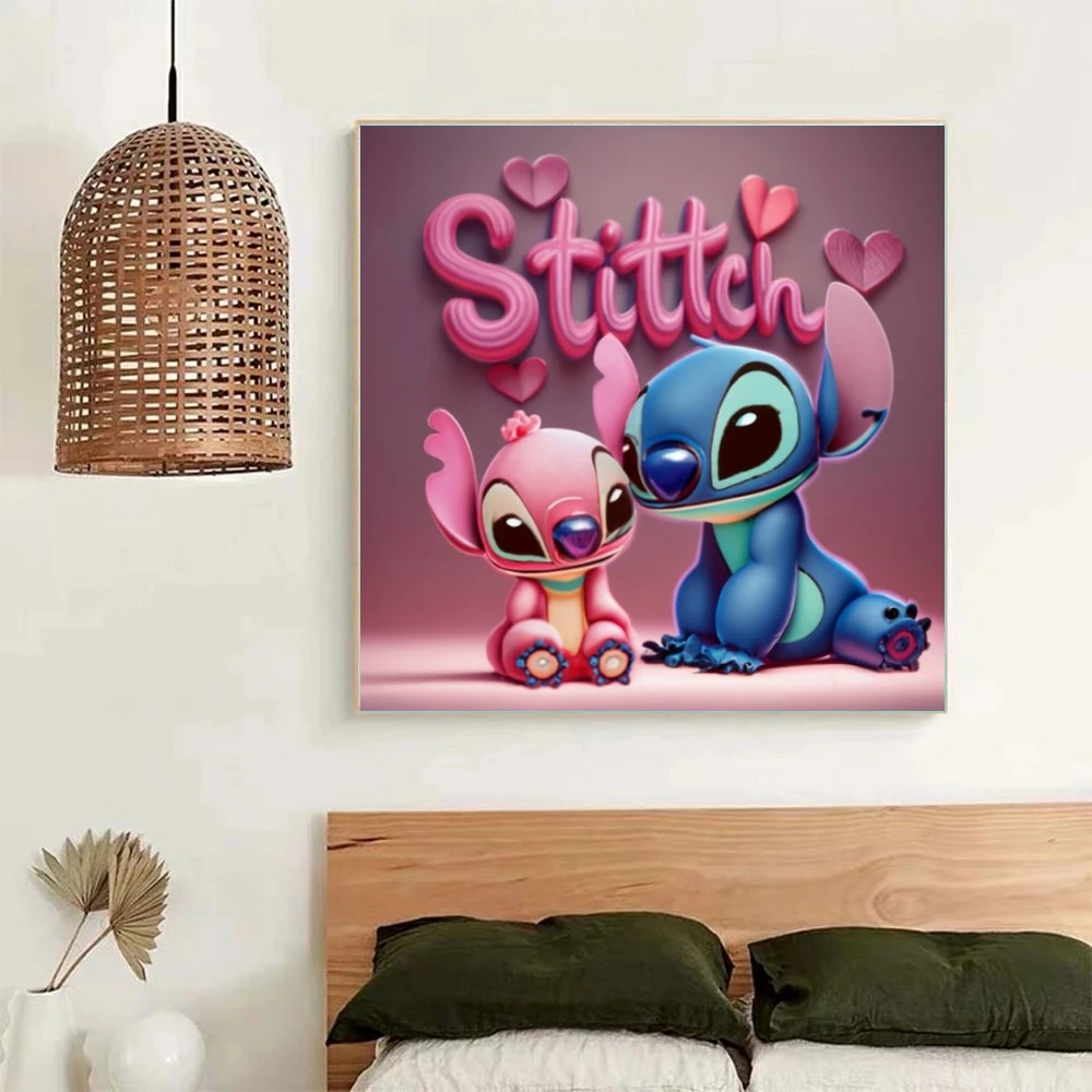 Lilo & Stitch 5D DIY Diamond Painting Embroidery Disney Cartoon Cross Stitch Square Round Mosaic Home Decor Handicrafts Kid Gift