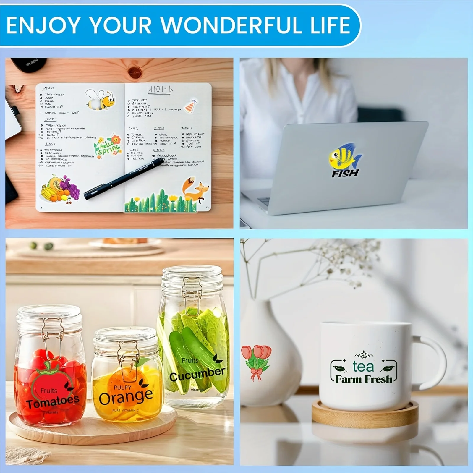 A4 10 ورقات شفافة واضحة قسط ملصق فينيل قابل للطباعة ورقة صفائح ذاتية اللصق 8.3x11.7 بوصة مقاوم للماء يجف بسرعة