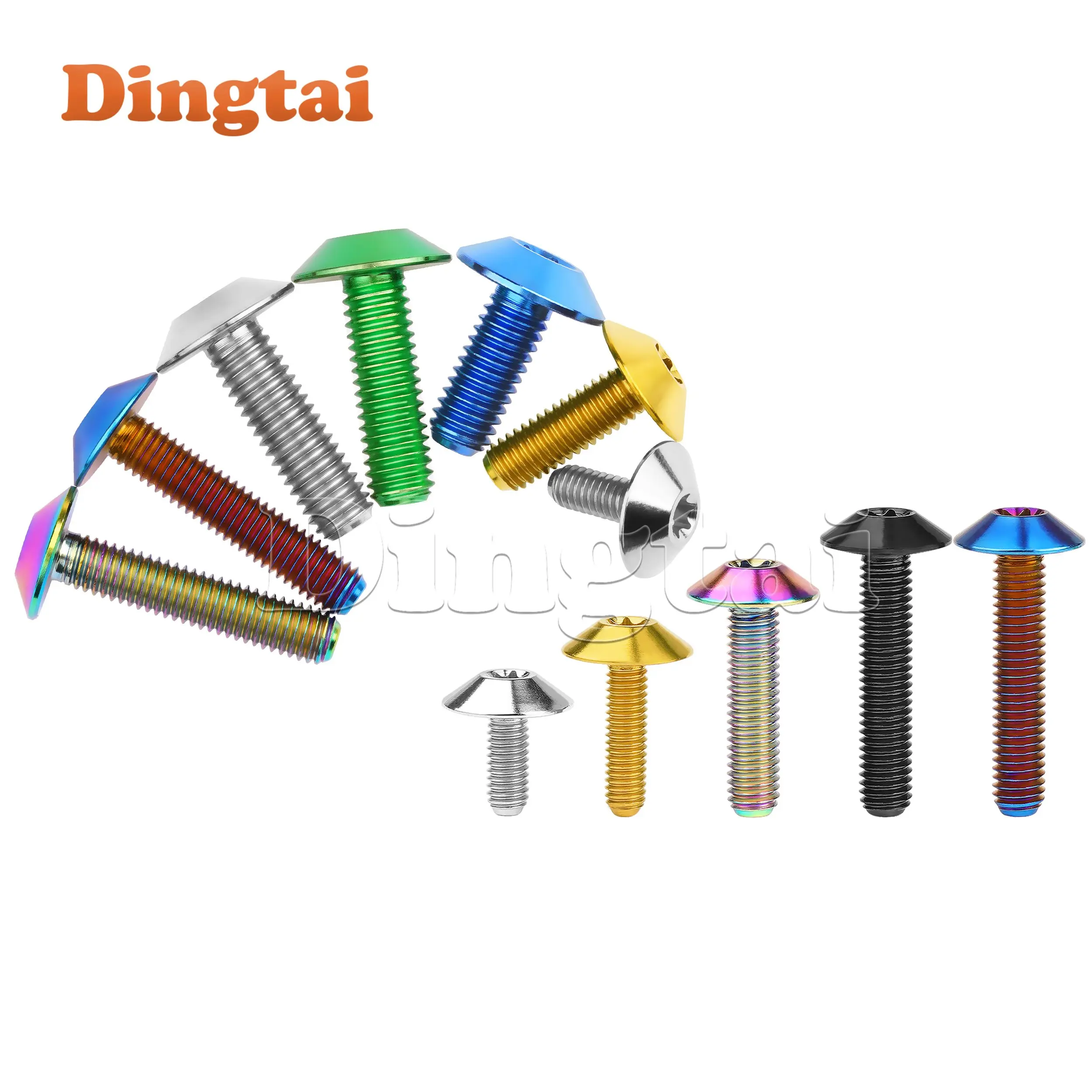 Dingtai Titanium Bolt M4x10/15mm Torx Head Bolt for Motorcycle Bicycle Fastener Accessory