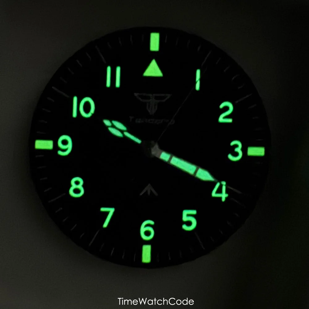 Tandorio 39mm Pilot Men's Watch Titanium/316L Automatic Asia2824/Quartz VH31 Chronograph Waterproof Sapphire Glass Luminous