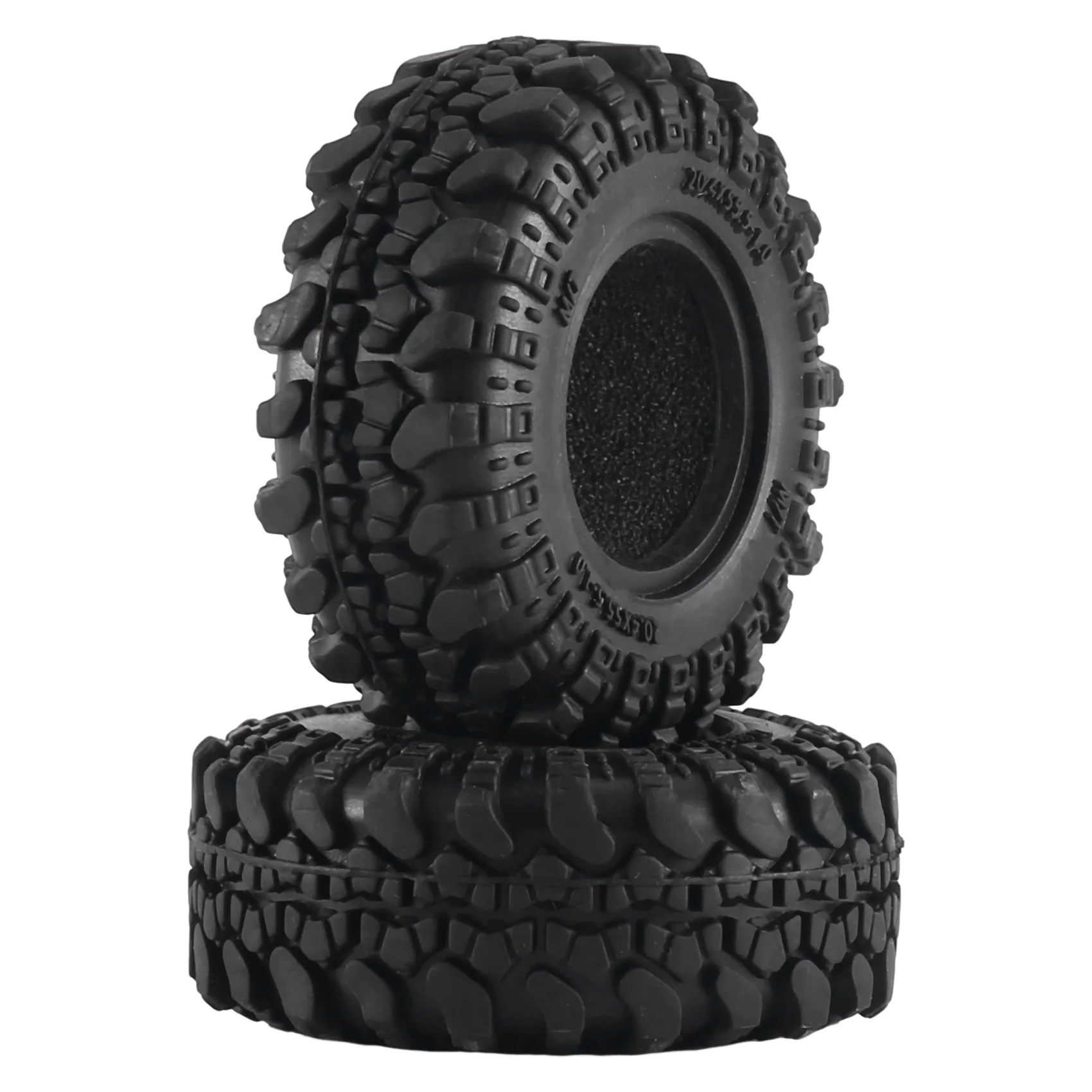 4 pz 56Mm 1.0 pollici pneumatici ruota Soft Mud Terrain gomma pneumatici per 1/24 RC Crawler Car Axial SCX24 Bronco Gladiator Parts