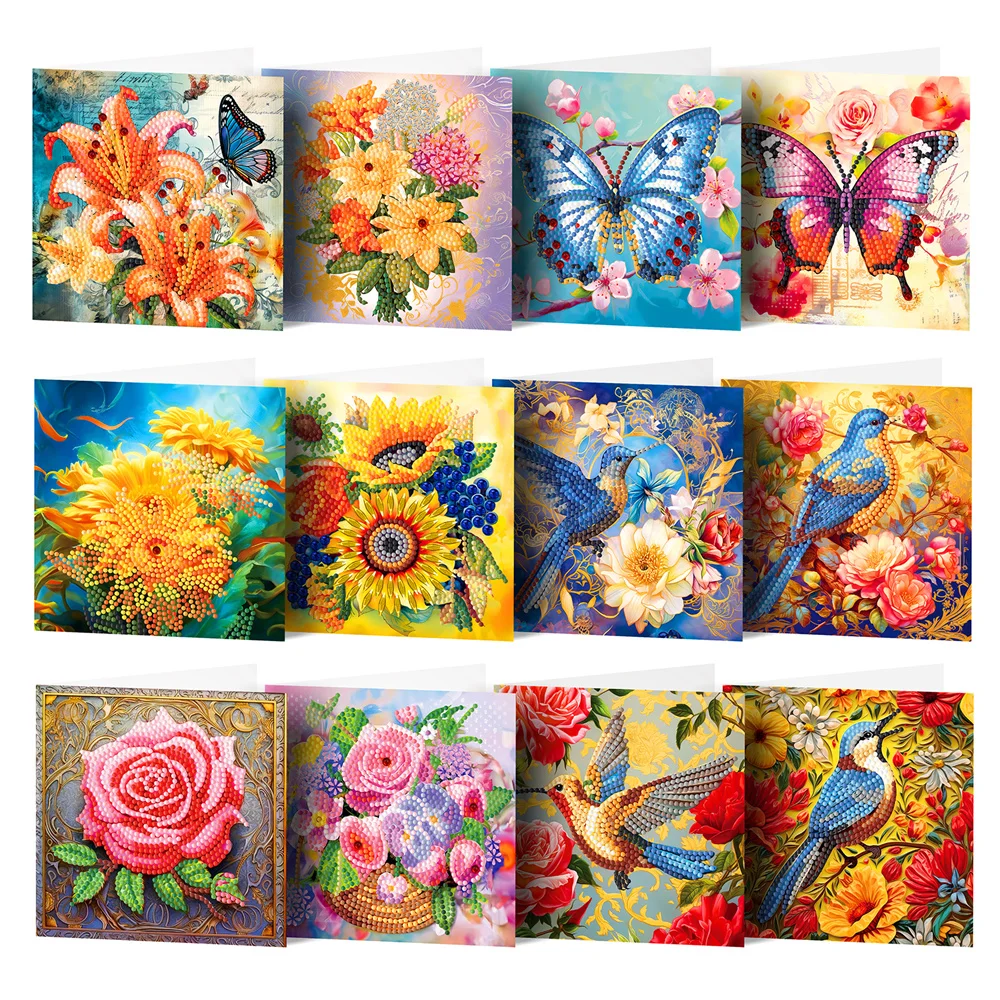 5D New DIY Diamond Painting Holiday greeting card by digital Painting Mosaic Embroidery flowers Diamond painting Gratitude gift