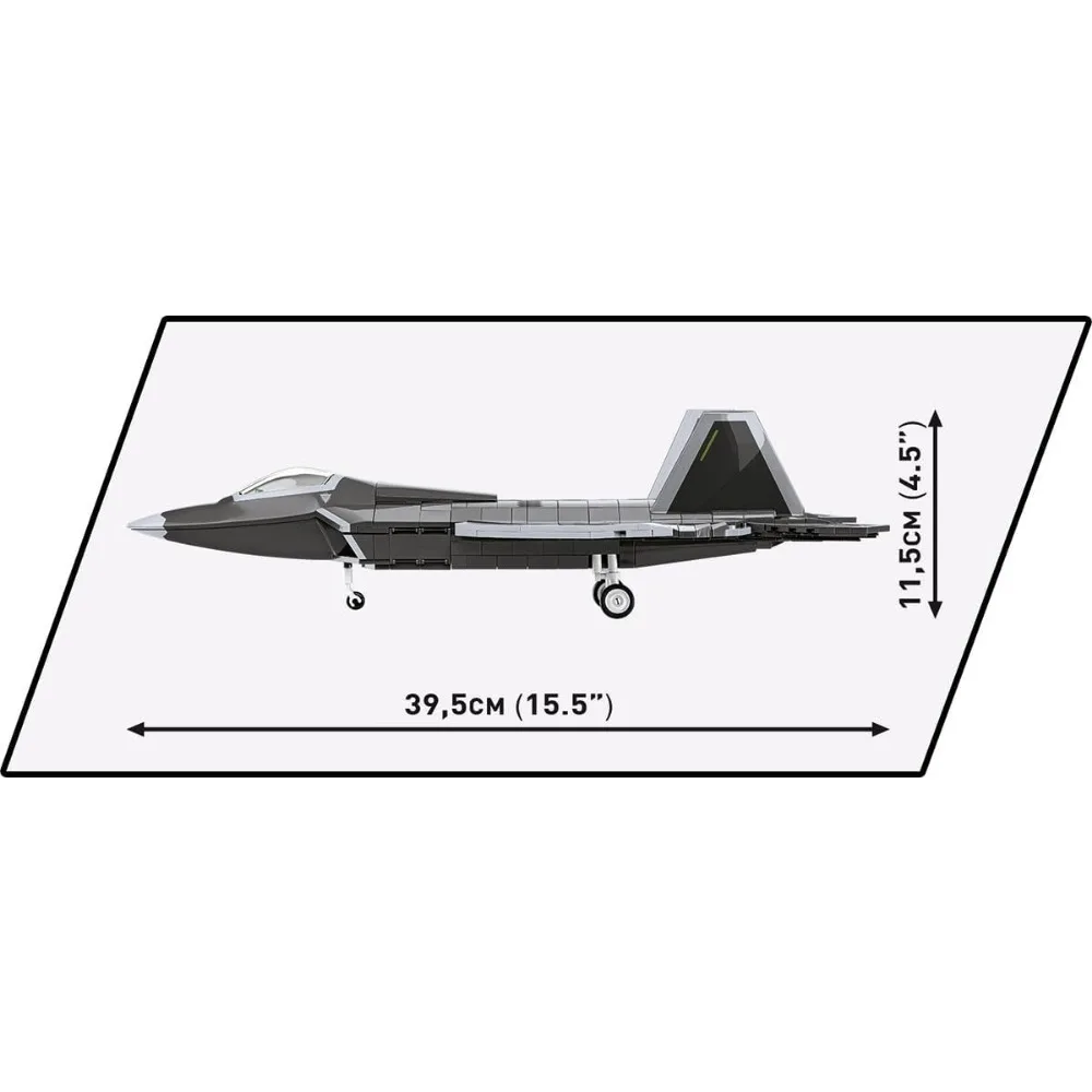 Serie militar COBI Lockheed F-22 Raptor en diseño monocromático